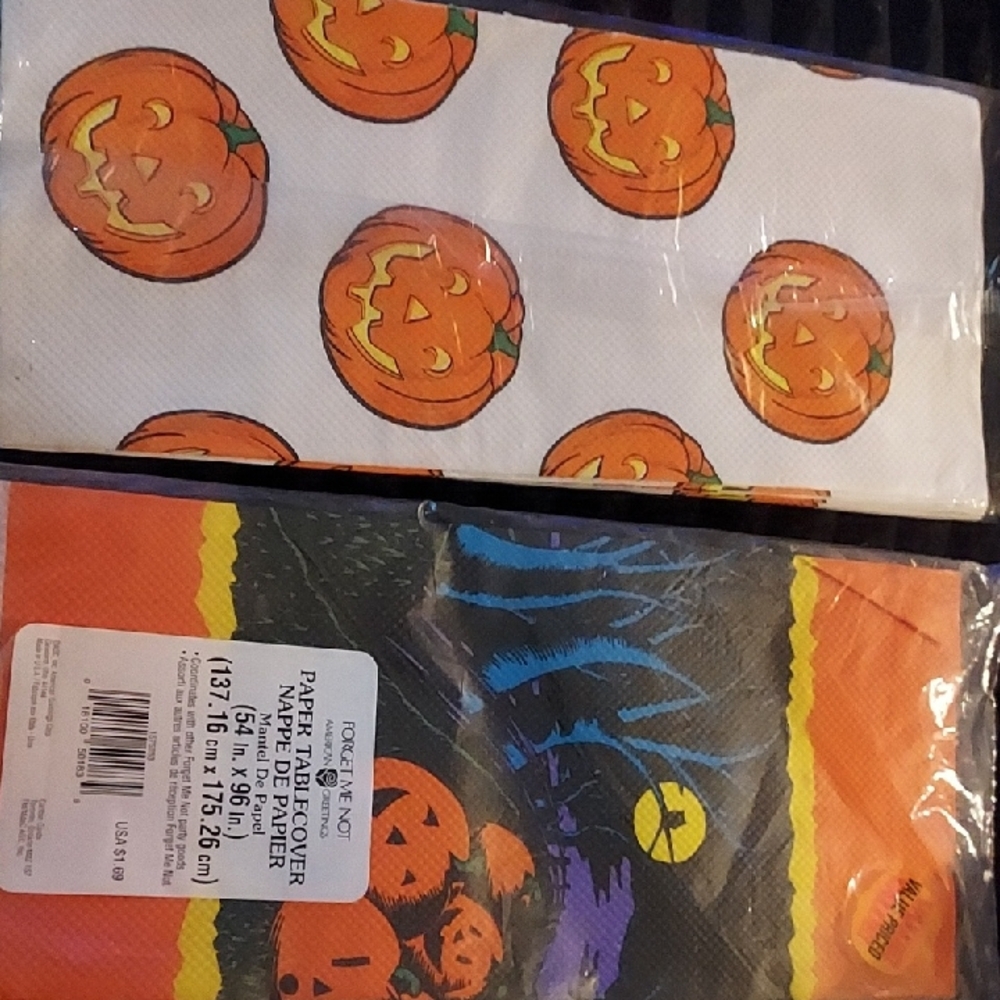 Vintage Halloween Paper Table Cover